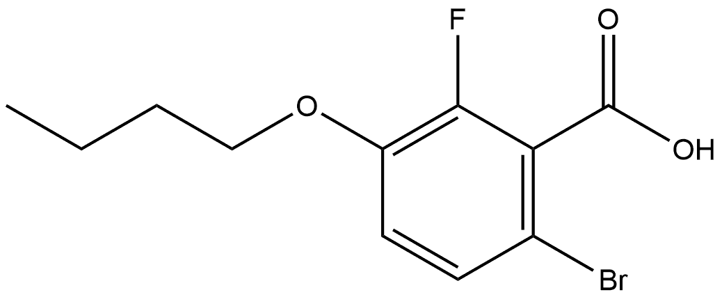 6-Bromo-3-butoxy-2-fluorobenzoic acid Structure