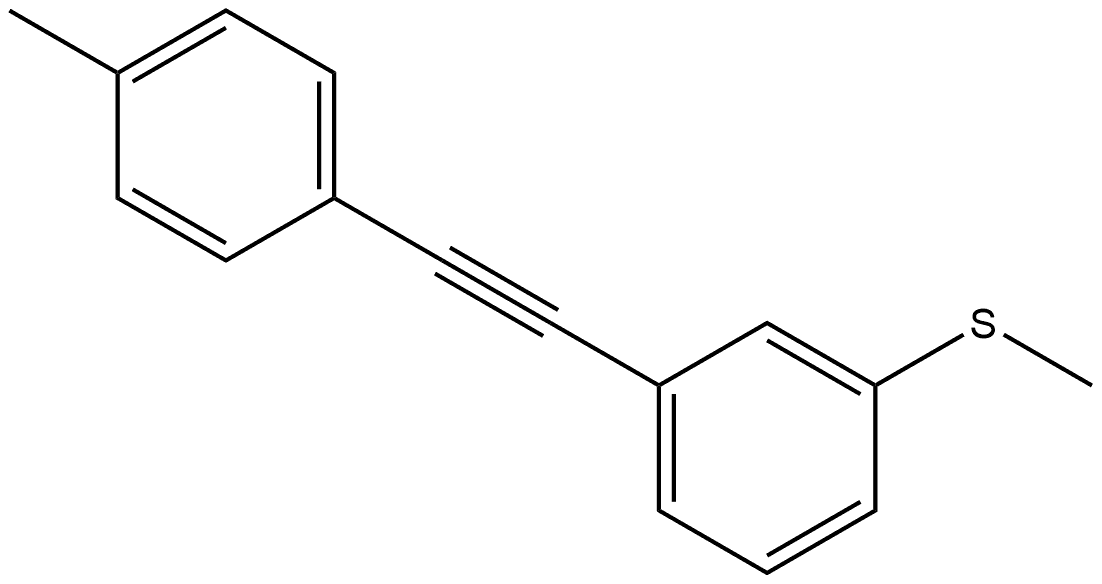 1-[2-(4-Methylphenyl)ethynyl]-3-(methylthio)benzene Structure