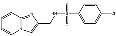 Benzenesulfonamide, 4-chloro-N-(imidazo[1,2-a]pyridin-2-ylmethyl)- Structure