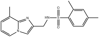Benzenesulfonamide, 2,4-dimethyl-N-[(8-methylimidazo[1,2-a]pyridin-2-yl)methyl]- 구조식 이미지