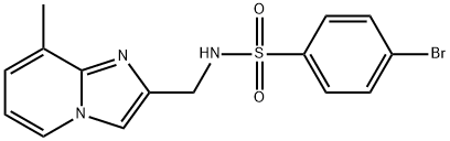 Benzenesulfonamide, 4-bromo-N-[(8-methylimidazo[1,2-a]pyridin-2-yl)methyl]- 구조식 이미지
