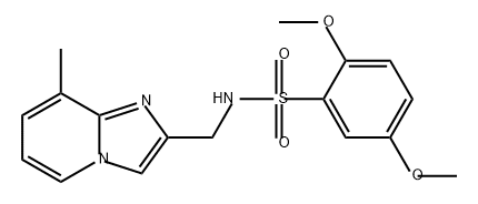 Benzenesulfonamide, 2,5-dimethoxy-N-[(8-methylimidazo[1,2-a]pyridin-2-yl)methyl]- 구조식 이미지