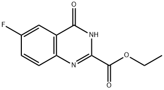 2-Quinazolinecarboxylic acid, 6-fluoro-3,4-dihydro-4-oxo-, ethyl ester Structure