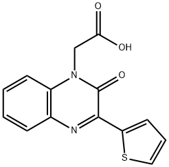 1(2H)-Quinoxalineacetic acid, 2-oxo-3-(2-thienyl)- Structure