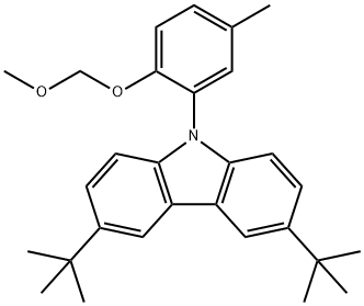 9H-Carbazole, 3,6-bis(1,1-dimethylethyl)-9-[2-(methoxymethoxy)-5-methylphenyl]- Structure