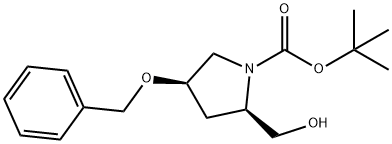 tert-Butyl (2R,4R)-4-(benzyloxy)-2-(hydroxymethyl)pyrrolidine-1-carboxylate Structure