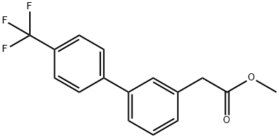 methyl 2-{3-[4-(trifluoromethyl)phenyl]phenyl}acetate Structure