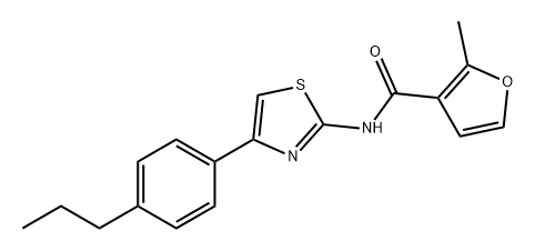 3-Furancarboxamide, 2-methyl-N-[4-(4-propylphenyl)-2-thiazolyl]- 구조식 이미지