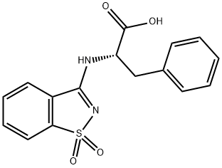 L-Phenylalanine, N-(1,1-dioxido-1,2-benzisothiazol-3-yl)- Structure