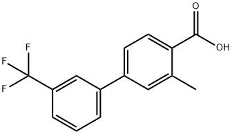 3-Methyl-3'-(trifluoromethyl)biphenyl-4-carboxylic acid 구조식 이미지