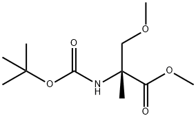 D-Serine, N-[(1,1-dimethylethoxy)carbonyl]-O,2-dimethyl-, methyl ester Structure