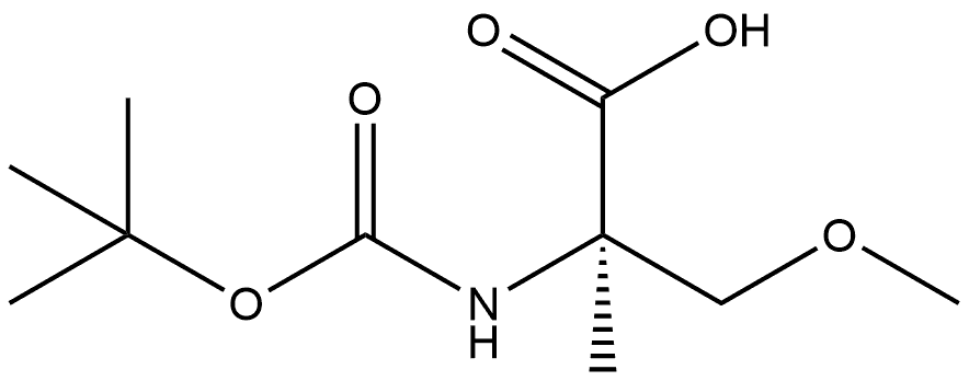 (R)-2-((tert-butoxycarbonyl)amino)-3-methoxy-2-methylpropanoic acid Structure