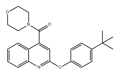 Methanone, [2-[4-(1,1-dimethylethyl)phenoxy]-4-quinolinyl]-4-morpholinyl- Structure