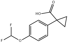 Cyclopropanecarboxylic acid, 1-[4-(difluoromethoxy)phenyl]- Structure