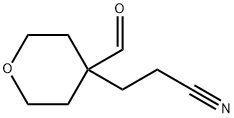 2H-Pyran-4-propanenitrile, 4-formyltetrahydro- Structure