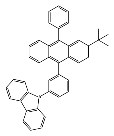 9H-Carbazole, 9-[3-[3-(1,1-dimethylethyl)-10-phenyl-9-anthracenyl]phenyl]- Structure