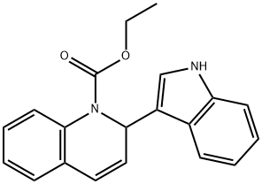 1(2H)-Quinolinecarboxylic acid, 2-(1H-indol-3-yl)-, ethyl ester 구조식 이미지