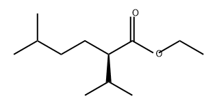 Hexanoic acid, 5-methyl-2-(1-methylethyl)-, ethyl ester, (R)- (9CI) 구조식 이미지