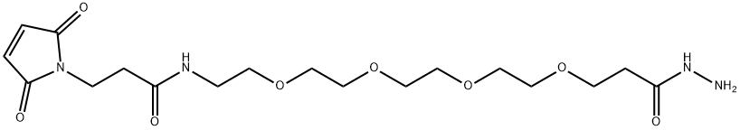 4,7,10,13-Tetraoxa-16-azanonadecanoic acid, 19-(2,5-dihydro-2,5-dioxo-1H-pyrrol-1-yl)-17-oxo-, hydrazide Structure