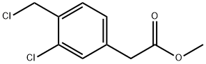 Benzeneacetic acid, 3-chloro-4-(chloromethyl)-, methyl ester Structure