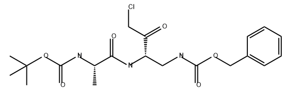 10-Oxa-2,5,8-triazadodecanoic acid, 4-(2-chloroacetyl)-7,11,11-trimethyl-6,9-dioxo-, phenylmethyl ester, (4S,7S)- Structure