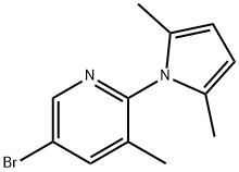 Pyridine, 5-bromo-2-(2,5-dimethyl-1H-pyrrol-1-yl)-3-methyl- Structure