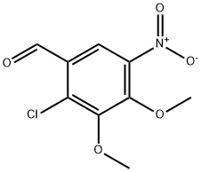 2-chloro-3,4-dimethoxy-5-nitrobenzaldehyde Structure