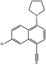 1-Naphthalenecarbonitrile, 7-bromo-4-(1-pyrrolidinyl)- Structure