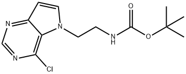 Carbamic acid, N-[2-(4-chloro-5H-pyrrolo[3,2-d]pyrimidin-5-yl)ethyl]-, 1,1-dimethylethyl ester Structure