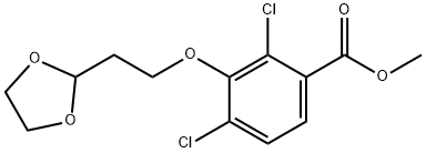 Benzoic acid, 2,4-dichloro-3-[2-(1,3-dioxolan-2-yl)ethoxy]-, methyl ester Structure