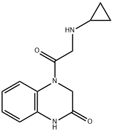 2(1H)-Quinoxalinone, 4-[2-(cyclopropylamino)acetyl]-3,4-dihydro- Structure