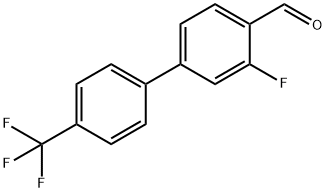 3-Fluoro-4'-(trifluoromethyl)biphenyl-4-carbaldehyde 구조식 이미지