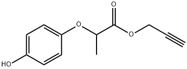 Propanoic acid, 2-(4-hydroxyphenoxy)-, 2-propyn-1-yl ester Structure