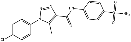 1H-1,2,3-Triazole-4-carboxamide, N-[4-(aminosulfonyl)phenyl]-1-(4-chlorophenyl)-5-methyl- Structure