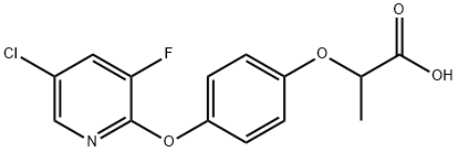 Propanoic acid, 2-[4-[(5-chloro-3-fluoro-2-pyridinyl)oxy]phenoxy]- 구조식 이미지