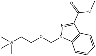 1H-Indazole-3-carboxylic acid, 1-[[2-(trimethylsilyl)ethoxy]methyl]-, methyl ester Structure