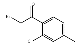 Ethanone, 2-bromo-1-(2-chloro-4-methylphenyl)- 구조식 이미지