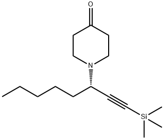 (S)-1-(1-(Trimethylsilyl)oct-1-yn-3-yl)piperidin-4-one Structure