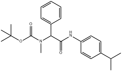 Carbamic acid, N-methyl-N-[2-[[4-(1-methylethyl)phenyl]amino]-2-oxo-1-phenylethyl]-, 1,1-dimethylethyl ester 구조식 이미지