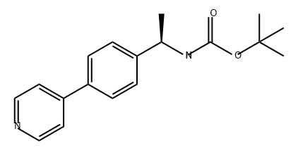 Carbamic acid, N-[(1R)-1-[4-(4-pyridinyl)phenyl]ethyl]-, 1,1-dimethylethyl ester Structure