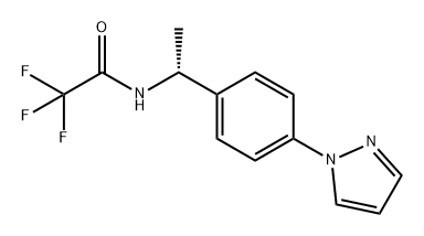 Acetamide, 2,2,2-trifluoro-N-[(1R)-1-[4-(1H-pyrazol-1-yl)phenyl]ethyl]- Structure