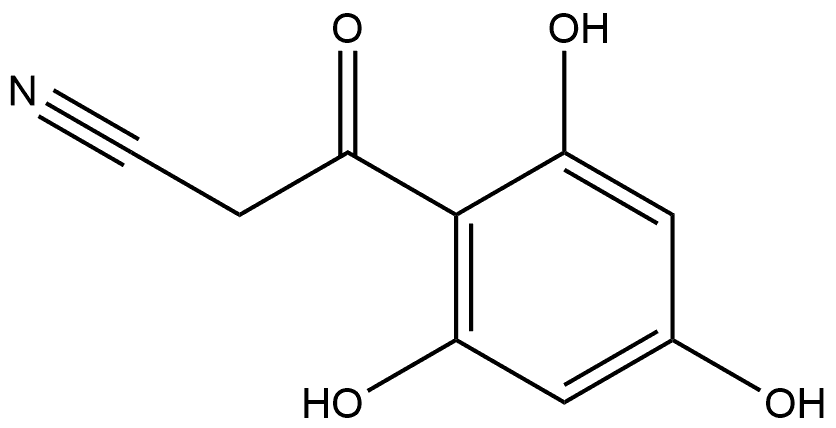 Benzenepropanenitrile, 2,4,6-trihydroxy-β-oxo- Structure