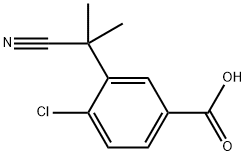 Benzoic acid, 4-chloro-3-(1-cyano-1-methylethyl)- 구조식 이미지