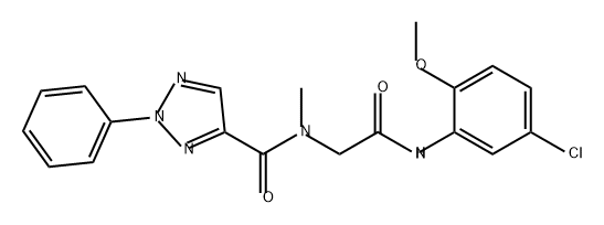 2H-1,2,3-Triazole-4-carboxamide, N-[2-[(5-chloro-2-methoxyphenyl)amino]-2-oxoethyl]-N-methyl-2-phenyl- Structure