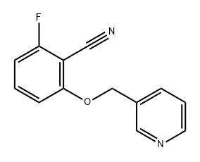 Benzonitrile, 2-fluoro-6-(3-pyridinylmethoxy)- Structure