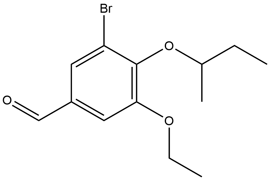 3-Bromo-5-ethoxy-4-(1-methylpropoxy)benzaldehyde Structure