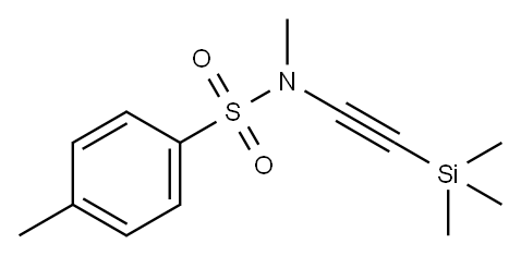 Benzenesulfonamide, N,4-dimethyl-N-[2-(trimethylsilyl)ethynyl]- Structure