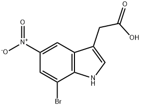 2-(7-Bromo-5-nitro-1H-indol-3-yl)acetic acid Structure