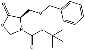 3-Oxazolidinecarboxylic acid, 5-oxo-4-[(phenylmethoxy)methyl]-, 1,1-dimethylethyl ester, (4R)- 구조식 이미지