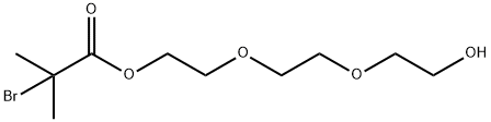 Propanoic acid, 2-bromo-2-methyl-, 2-[2-(2-hydroxyethoxy)ethoxy]ethyl ester Structure